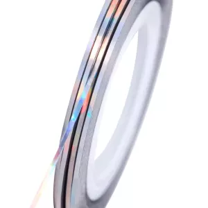 Tasiemka samoprzylepna NeoNail Laser Silver (laserowa srebrna)