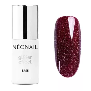 Baza hybrydowa NeoNail Glitter Effect Base Burgund Shine - 7,2 ml