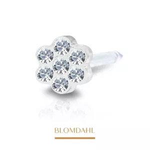 Kolczyk do przekłuwania uszu Blomdahl - Daisy Crystal 5 mm