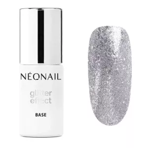 Baza hybrydowa NeoNail Glitter Effect Base Silver Twinkle - 7,2 ml