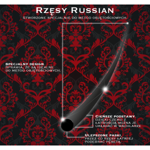 Rzęsy Russian Volume D 0,07 MIX (8 - 13) Noble Lashes